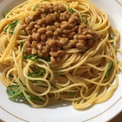 さっぱりした納豆パスタが斬新で美味しかったです♪また納豆買ってきて作ります！